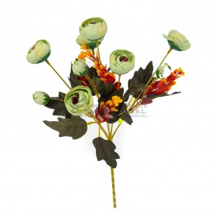 Buchet bujori artificiali verde fistic 20 cm